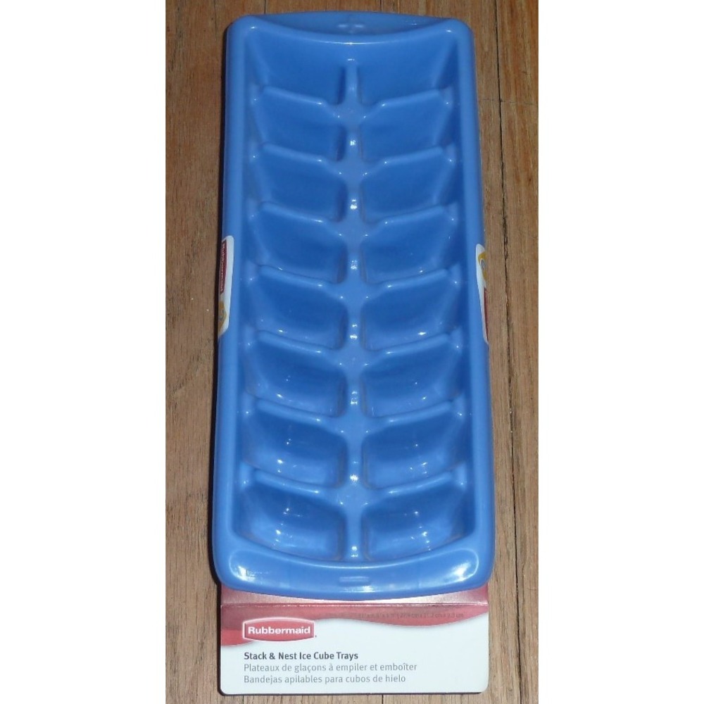 Rubbermaid Stack & Nest Ice Cube Tray 2 Pack Blue #2879 Rare Find Vintage 2007